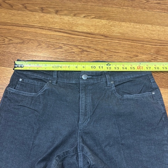 Eileen Fisher Organic Cotton Straight Leg Gray Black Jeans Size 12 - Picture 9 of 14